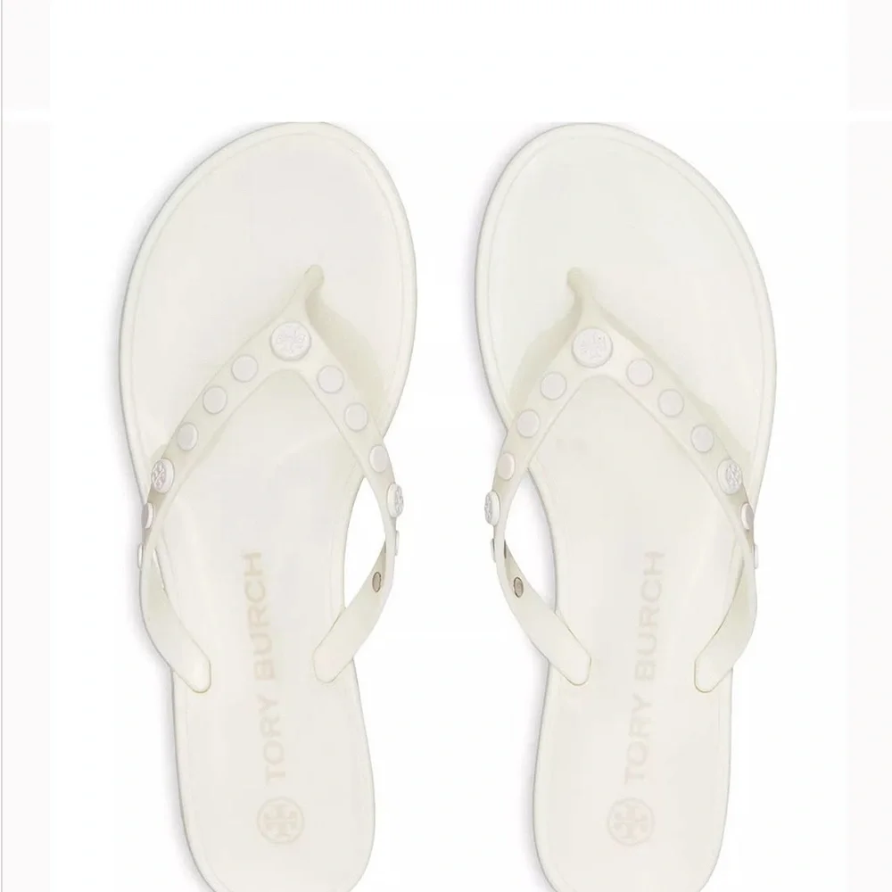 Tory Burch Studded Jelly Flip Flops